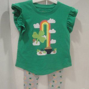 St. Patrick's Day Toddler 2 Piece Outfit Size 3T by Cat & Jack